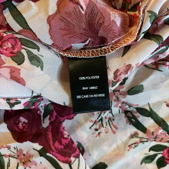 Torrid CHIFFON SMOCKED MOCK NECK BLOUSE Large NWT Large Size 12 - Picture 4 of 4